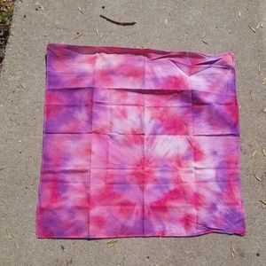 Red and purple tye dye Bandana